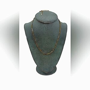 Nikken Therapy Magnetic Diamond Cut Gold Tone Chain Necklace 14”